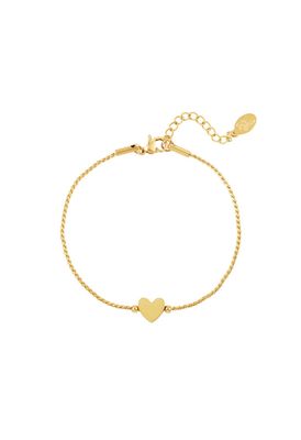 Armband | fine heart | Goud | Stainless steel