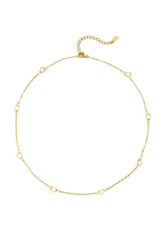 Ketting | Hart Casual | Goud | Stainless steel