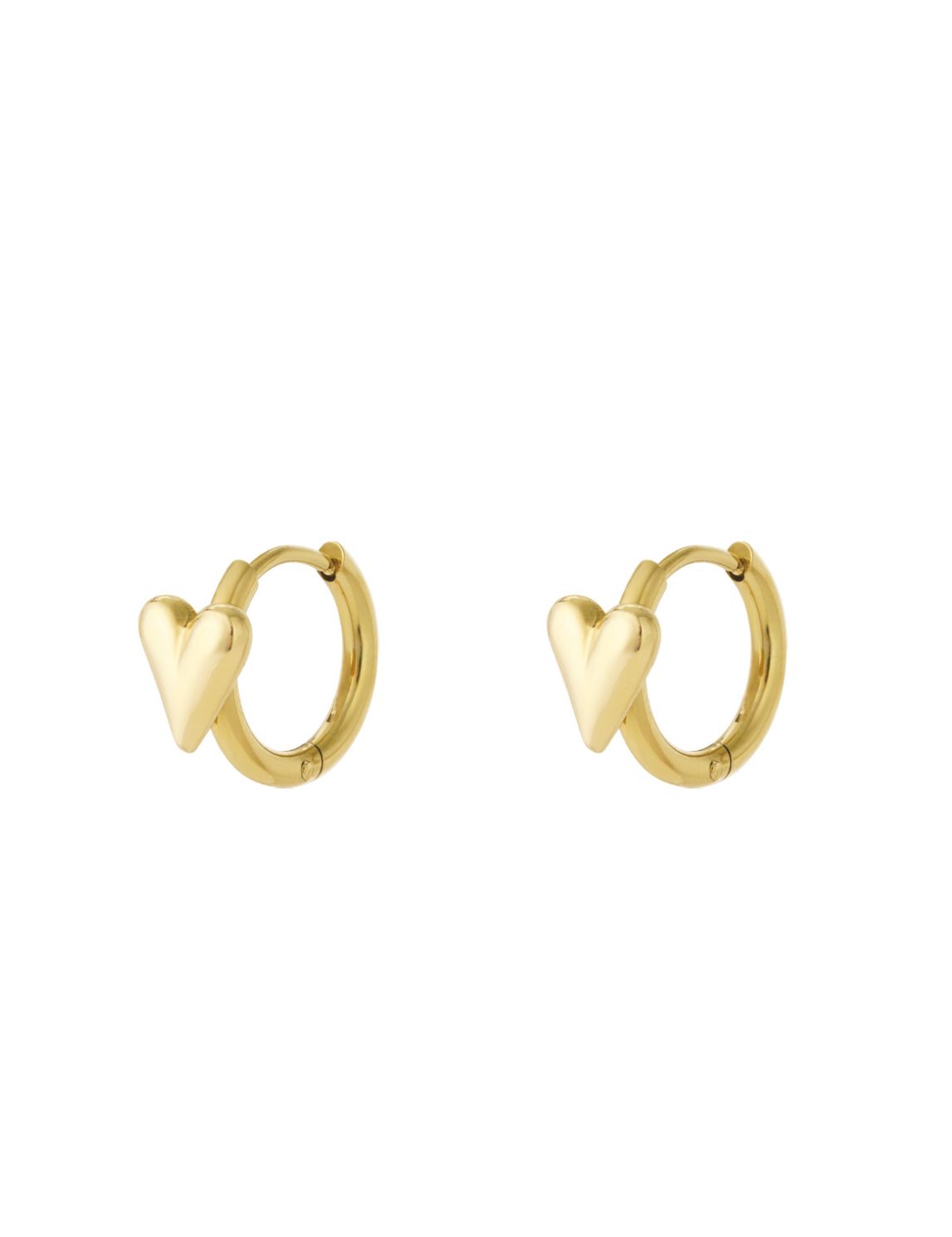 Oorbellen | Mini hart | Goud | Stainless steel