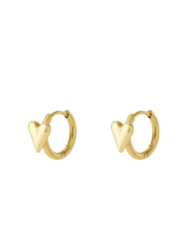 Oorbellen | Mini hart | Goud | Stainless steel