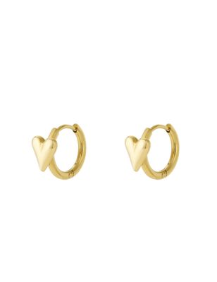 Oorbellen | Mini hart | Goud | Stainless steel