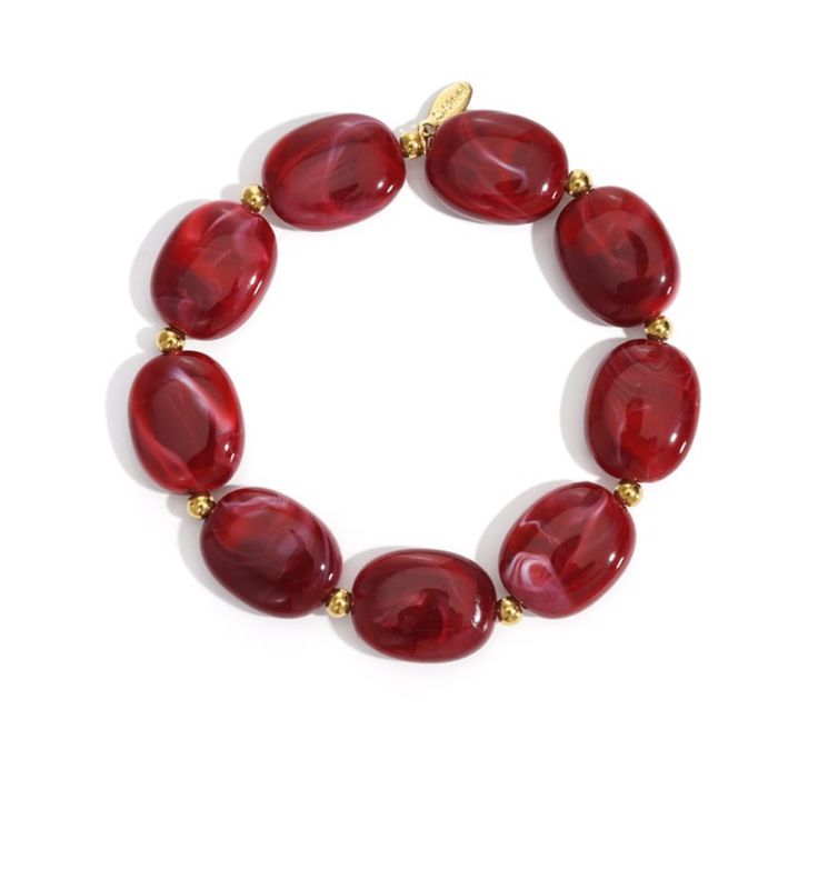 Armband | Sienna | Rood & Goud Armband | Sienna | Rood & Goud