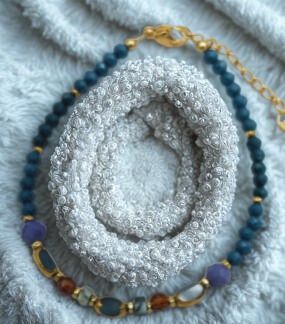 Armband | Mees | Blauw & Goud | Stainless steel