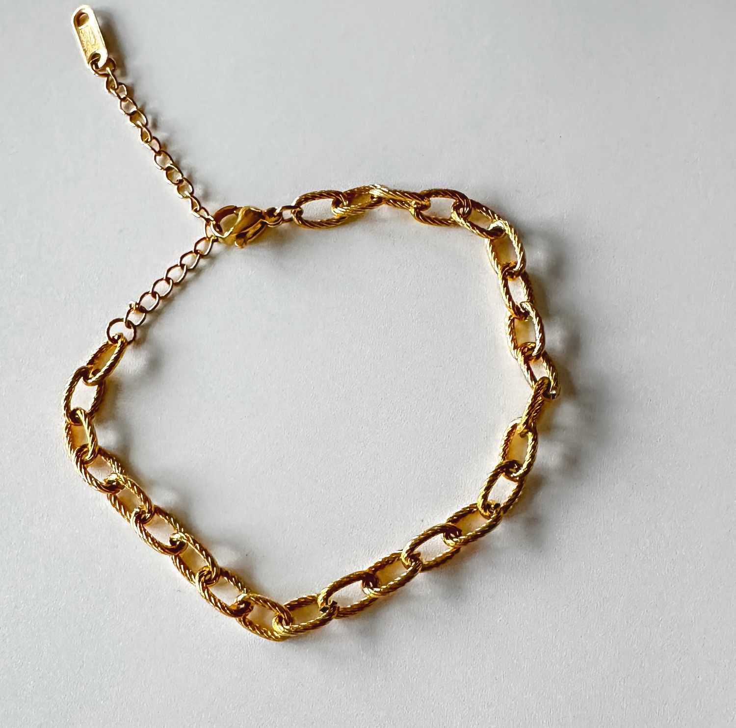 Armband | Schakel | Goud | Stainless steel