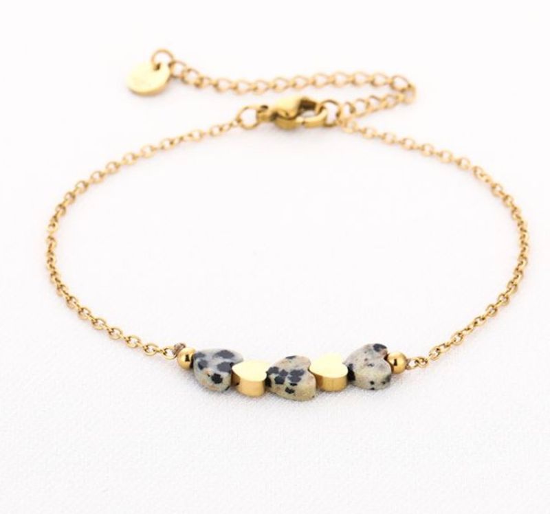 Armband | Hartjes | Goud | Stainless steel