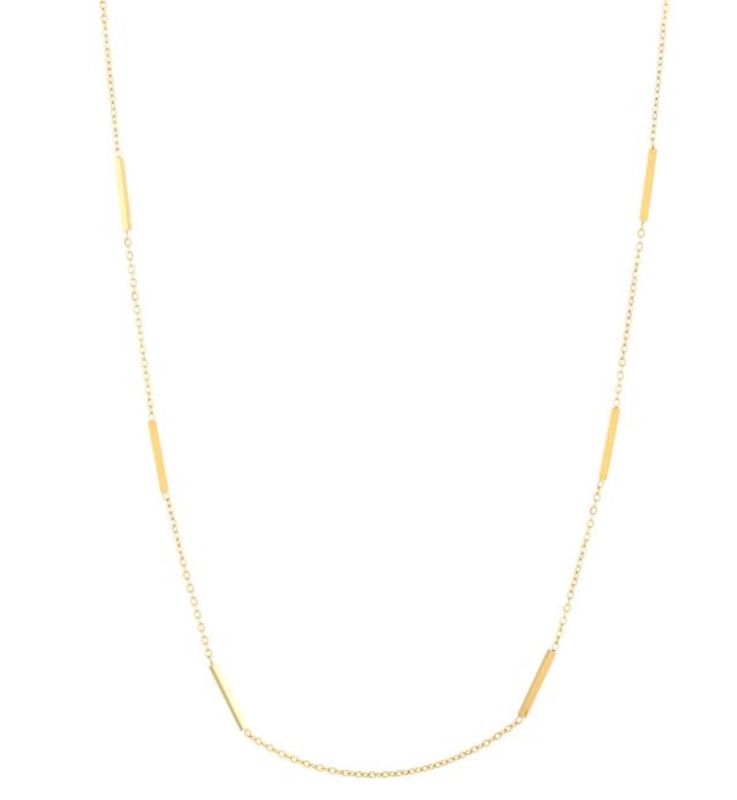 Ketting | Staafje | Goud | Stainless steel