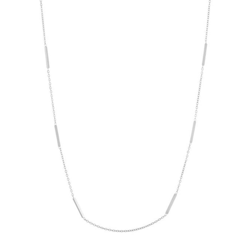 Ketting | Staafje | Zilver | Stainless steel
