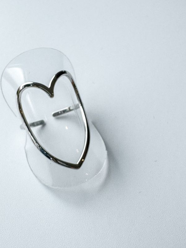 Ring | Heart | Zilver | Stainless steel