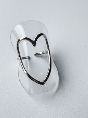Ring | Heart | Zilver | Stainless steel