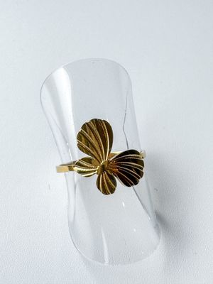 Ring | Butterfly | Goud | Stainless steel