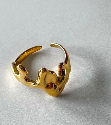 Ring | Druppel | Goud | Stainless steel