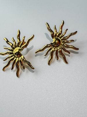 Oorbellen | Sun flower | Goud | Stainles steel