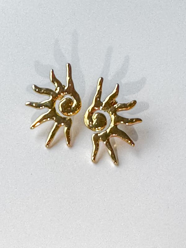 Oorbellen | Half Sun | Goud | Stainless steel