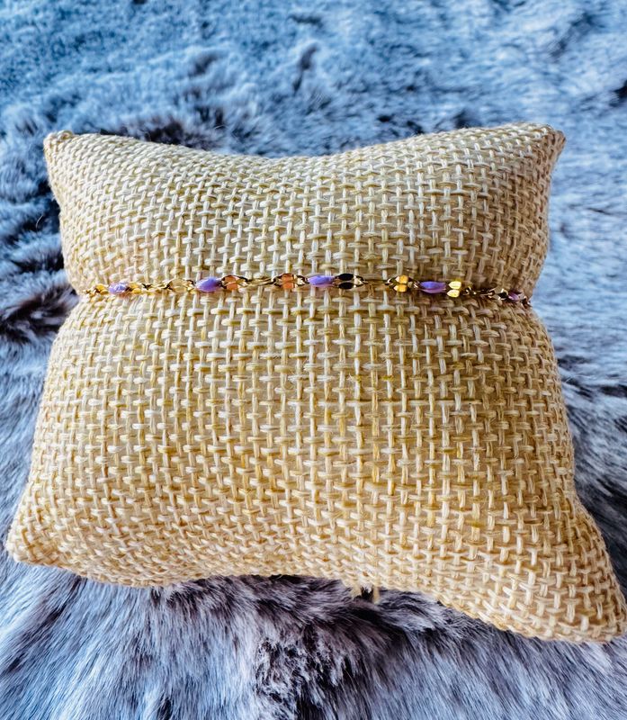 Armband | Lilac | Goud | Stainless steel