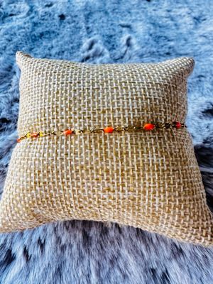 Armband | Orange | Goud | Stainless steel