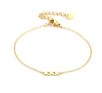Armband | XXX | Goud | Stainless steel