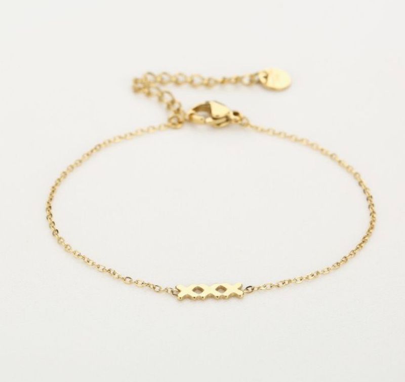 Armband | XXX | Goud | Stainless steel