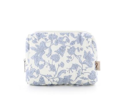 Toilettas | Flower | Wit Licht blauw