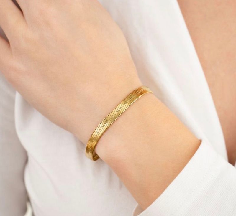 Armband | Snake | Goud | Stainless steel