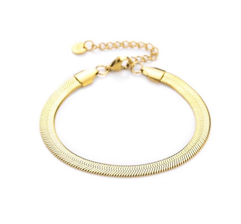 Armband | Snake | Goud | Stainless steel