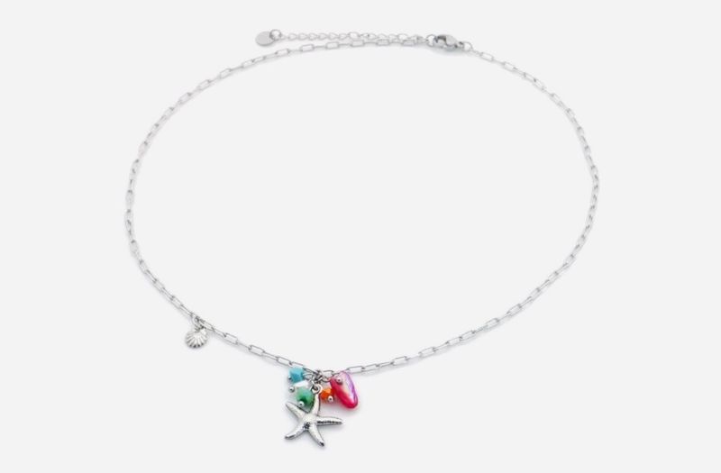 Halsketting | Seastar | Zilver | Stainless steel