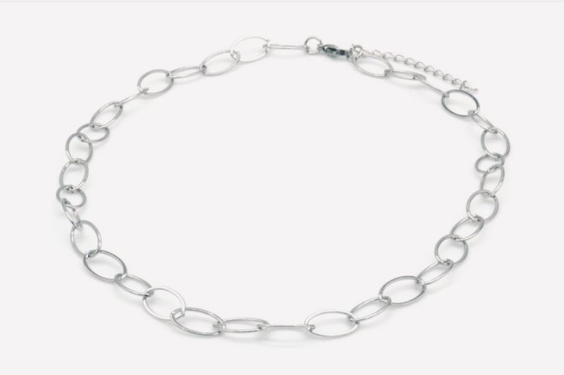 Halsketting | Ronde schakel | Zilver | Stainless steel