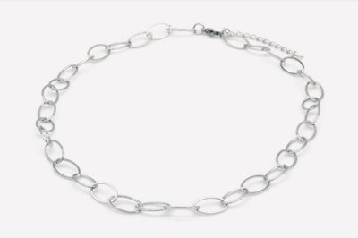 Halsketting | Ronde schakel | Zilver | Stainless steel