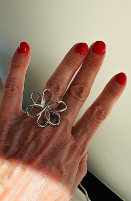 Ring | Flower | Zilver | Stainless steel