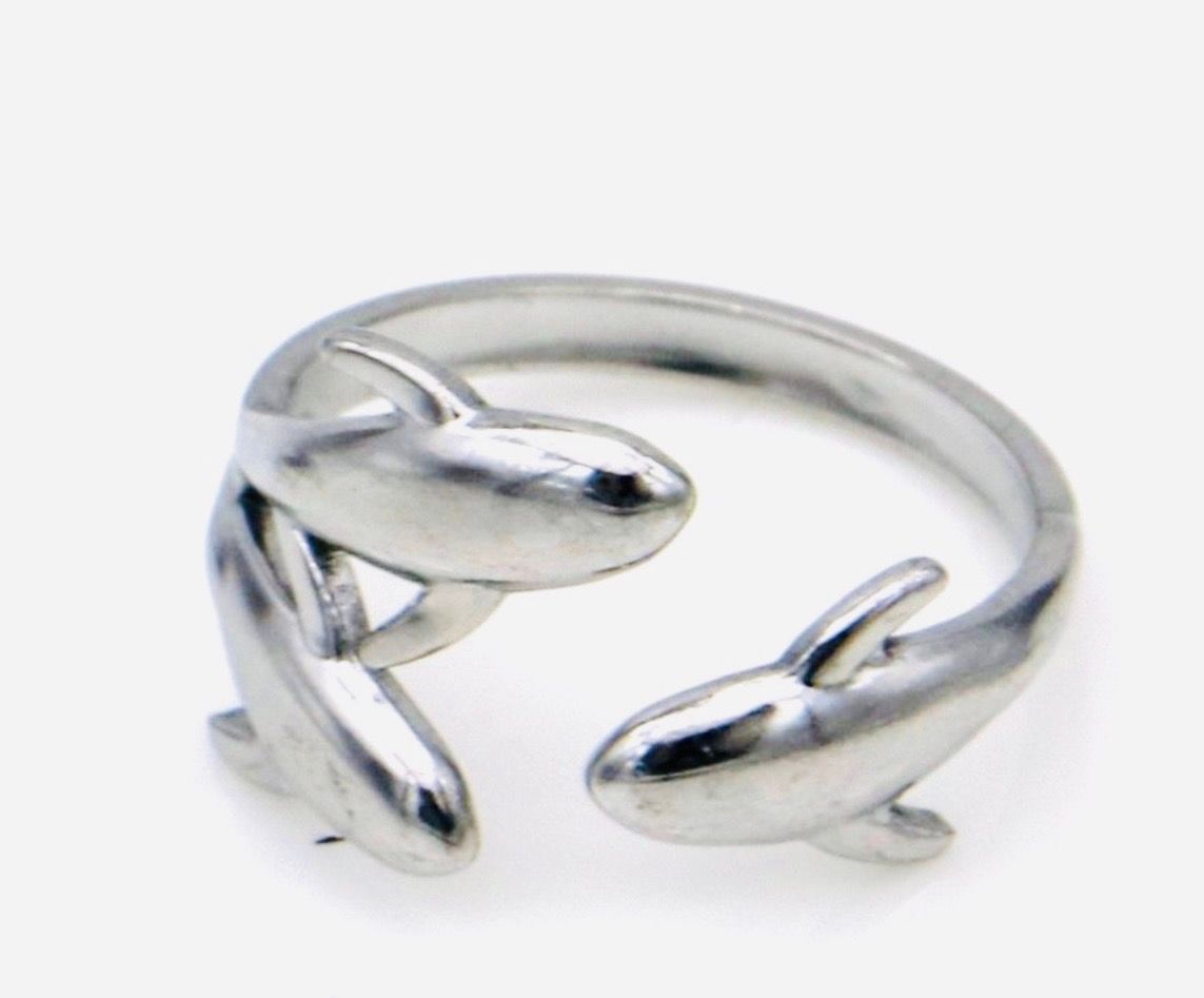 Ring | Dolfijn | Zilver | Stainless steel