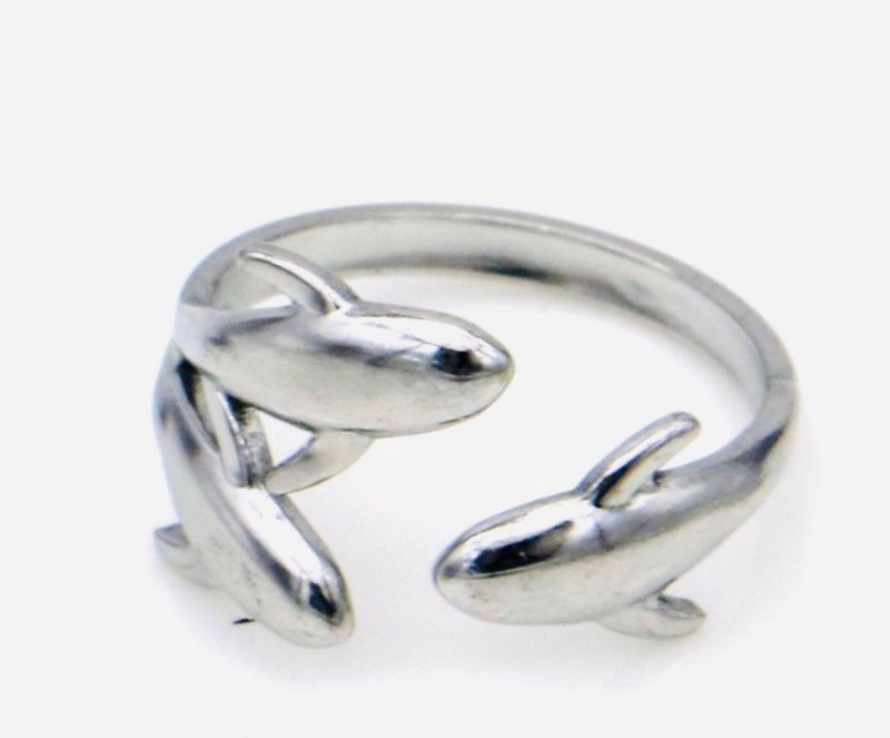 Ring | Dolfijn | Zilver | Stainless steel