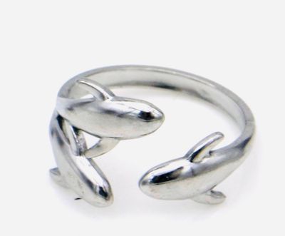 Ring | Dolfijn | Zilver | Stainless steel