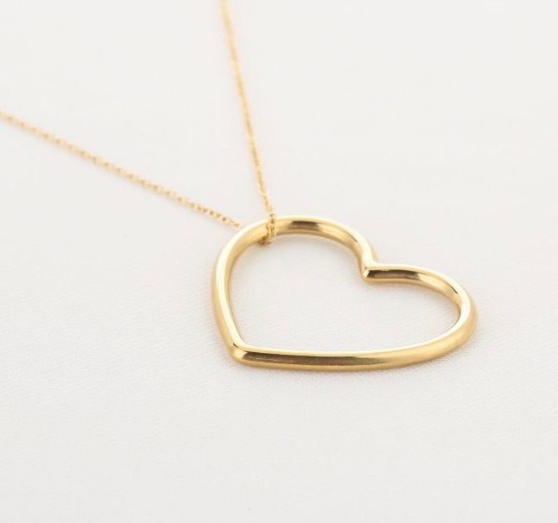 Ketting | Hart | Goud | Stainless steel