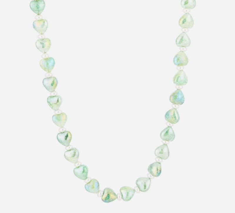 Ketting | Hartkralen | Groen | Natuursteen