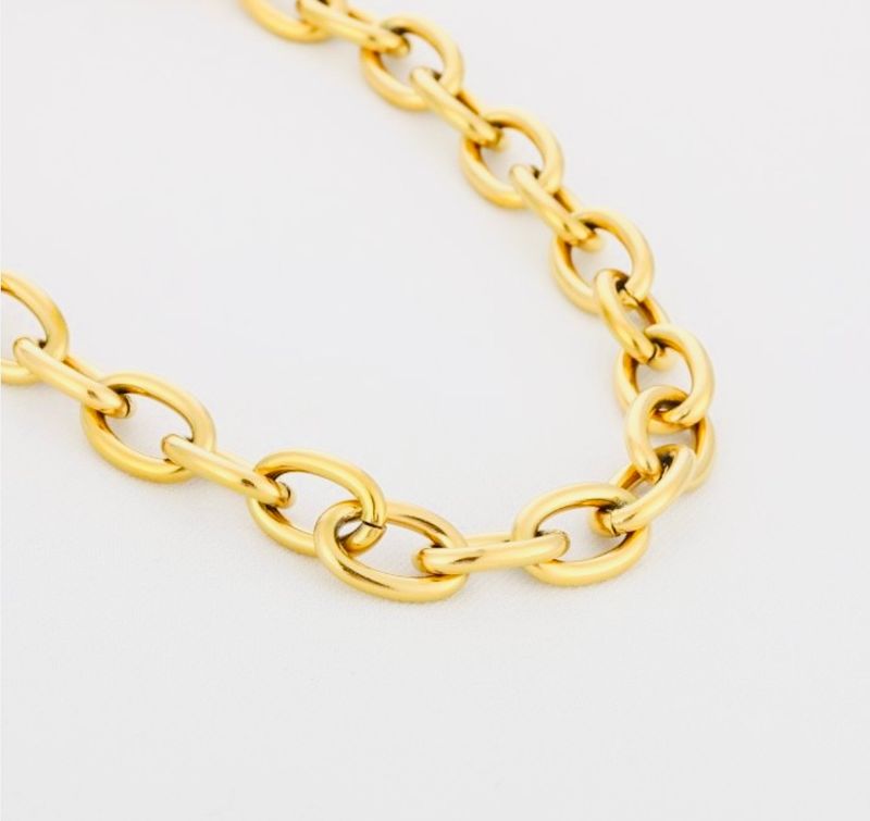 Ketting | Bold schakel |Goud | Stainless steel