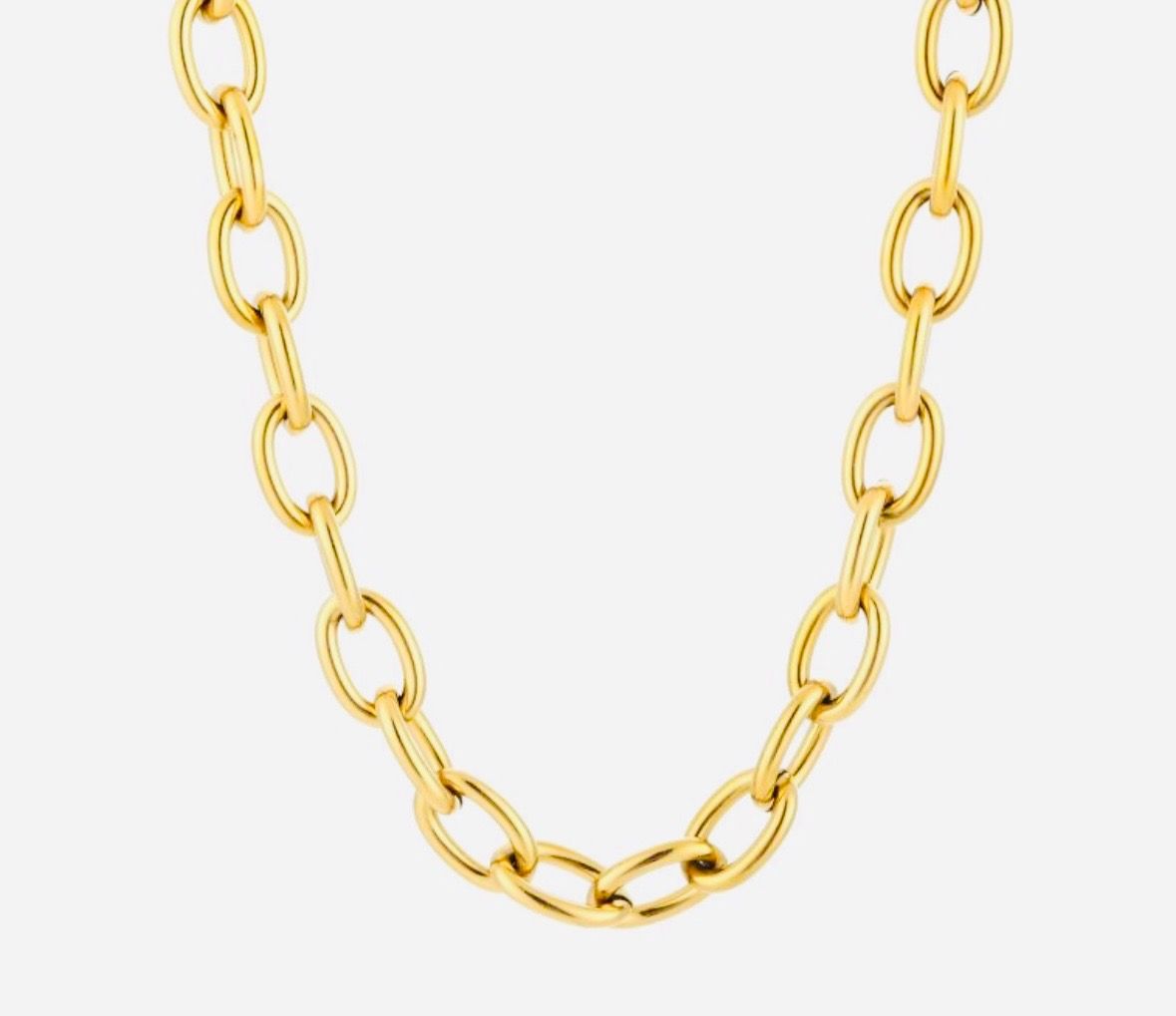 Ketting | Bold schakel |Goud | Stainless steel