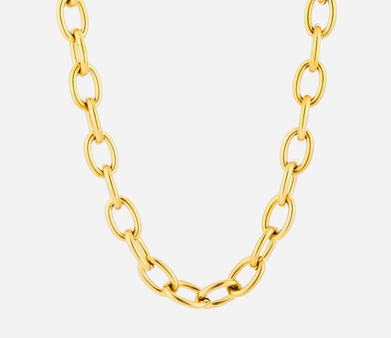 Ketting | Bold schakel |Goud | Stainless steel