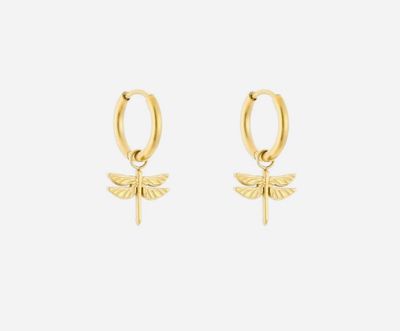 Oorbellen | Libel | Goud | Stainless steel