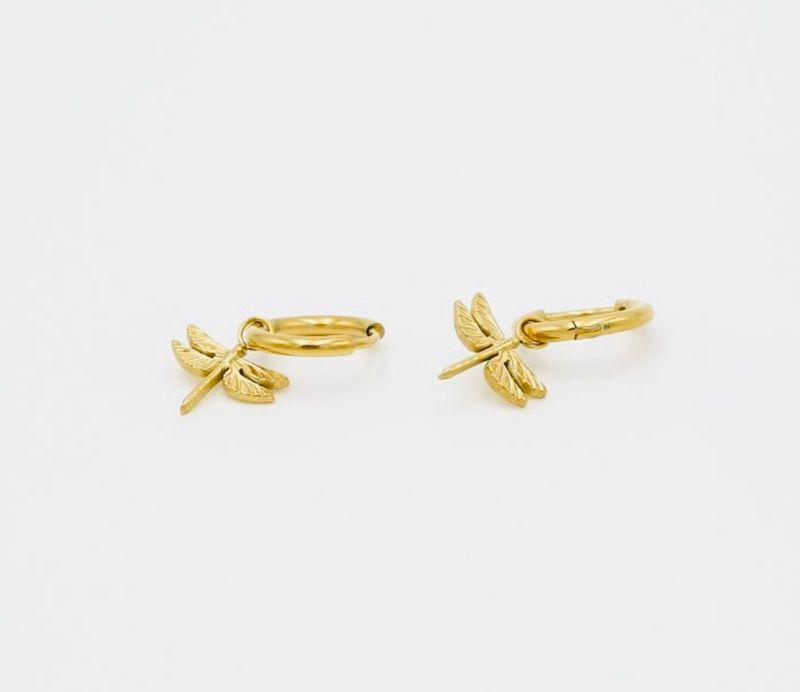 Oorbellen | Libel | Goud | Stainless steel