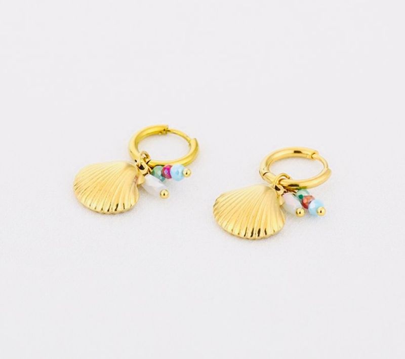 Oorbellen | Sea Shell | Goud | QStainless steel