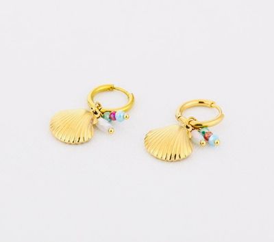 Oorbellen | Sea Shell | Goud | QStainless steel