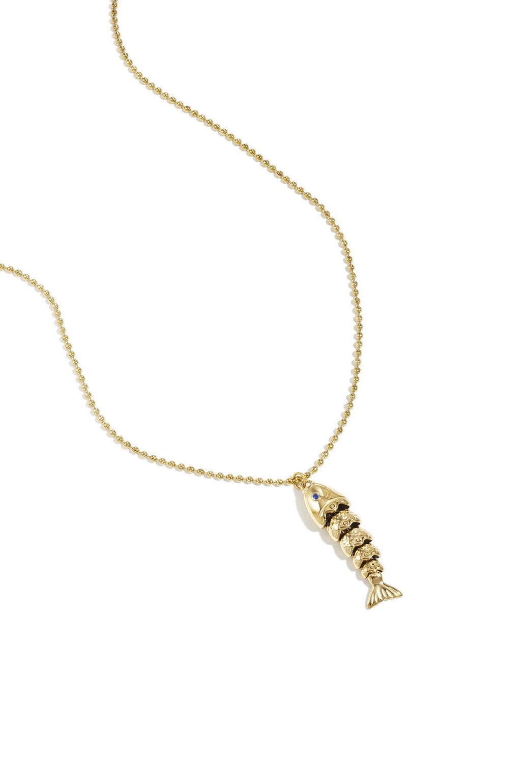 Ketting | Moving Fish | Goud | Stainless steel