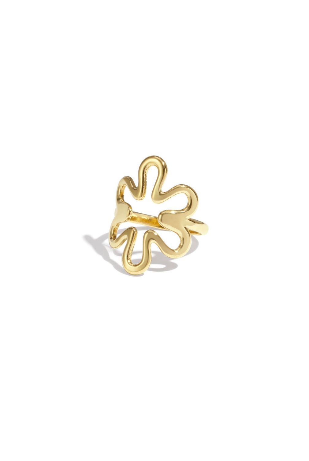Ring | Blooming | Goud | One size | Stainless steel