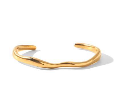 Armband | Golvend small | Goud | Stainless steel