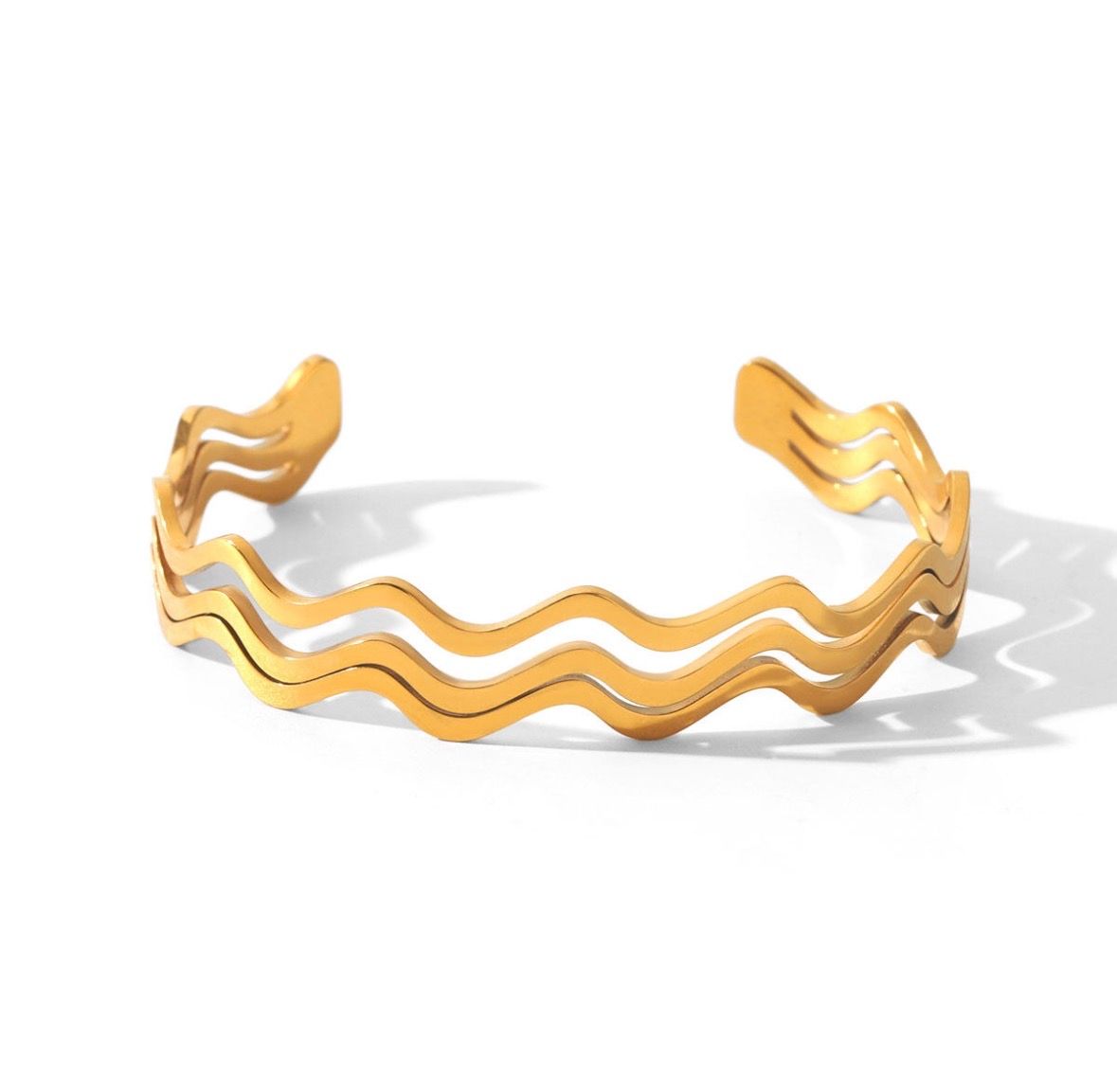 Armband | Golvend | Goud | Stainless steel
