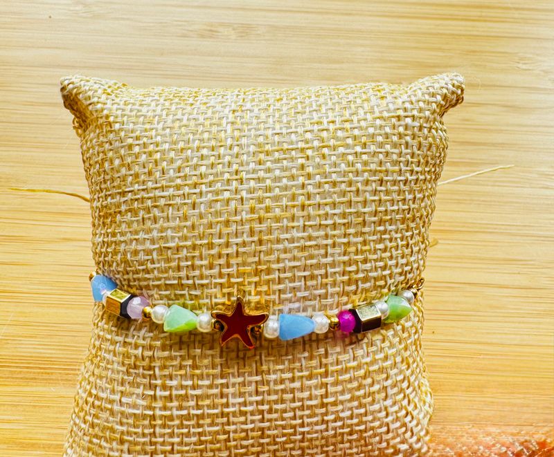 Armband | Star | Multi &amp; Goud | Stainless steel