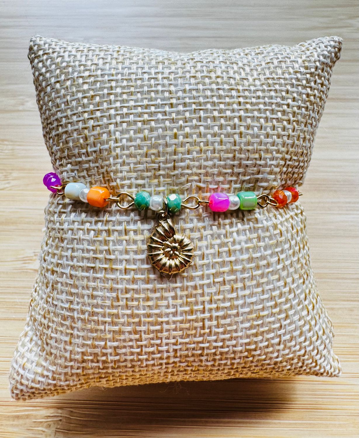 Armband | Schelp | Multi &amp; Goud | Stainless steel