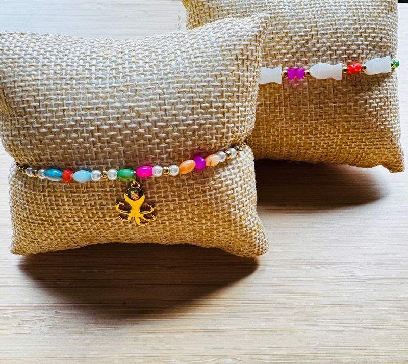 Armband | Octopus | Multi &amp; Goud | Stainless steel