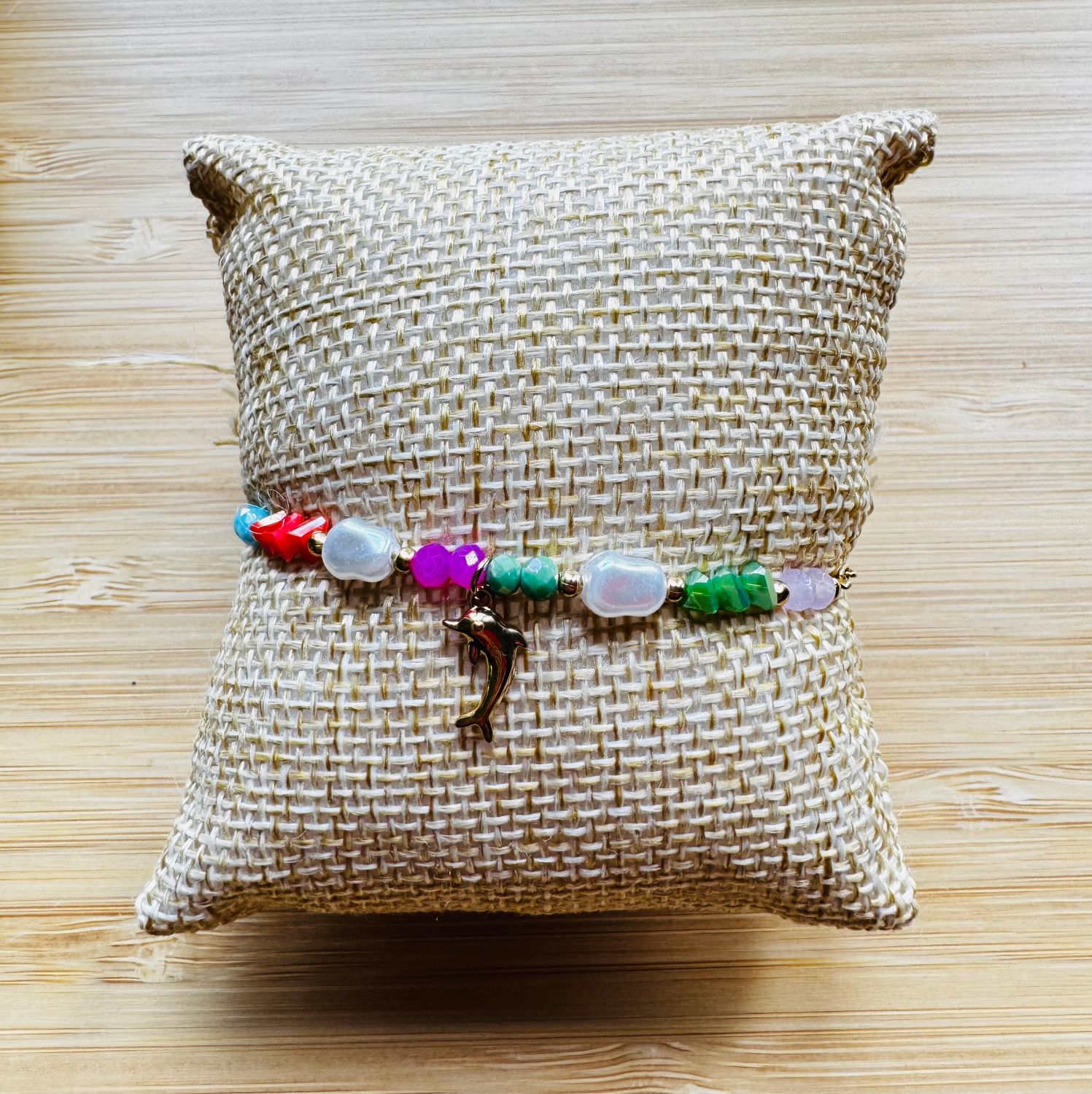 Armband | Dolfijn |  Multi &amp; Goud | Stainless steel