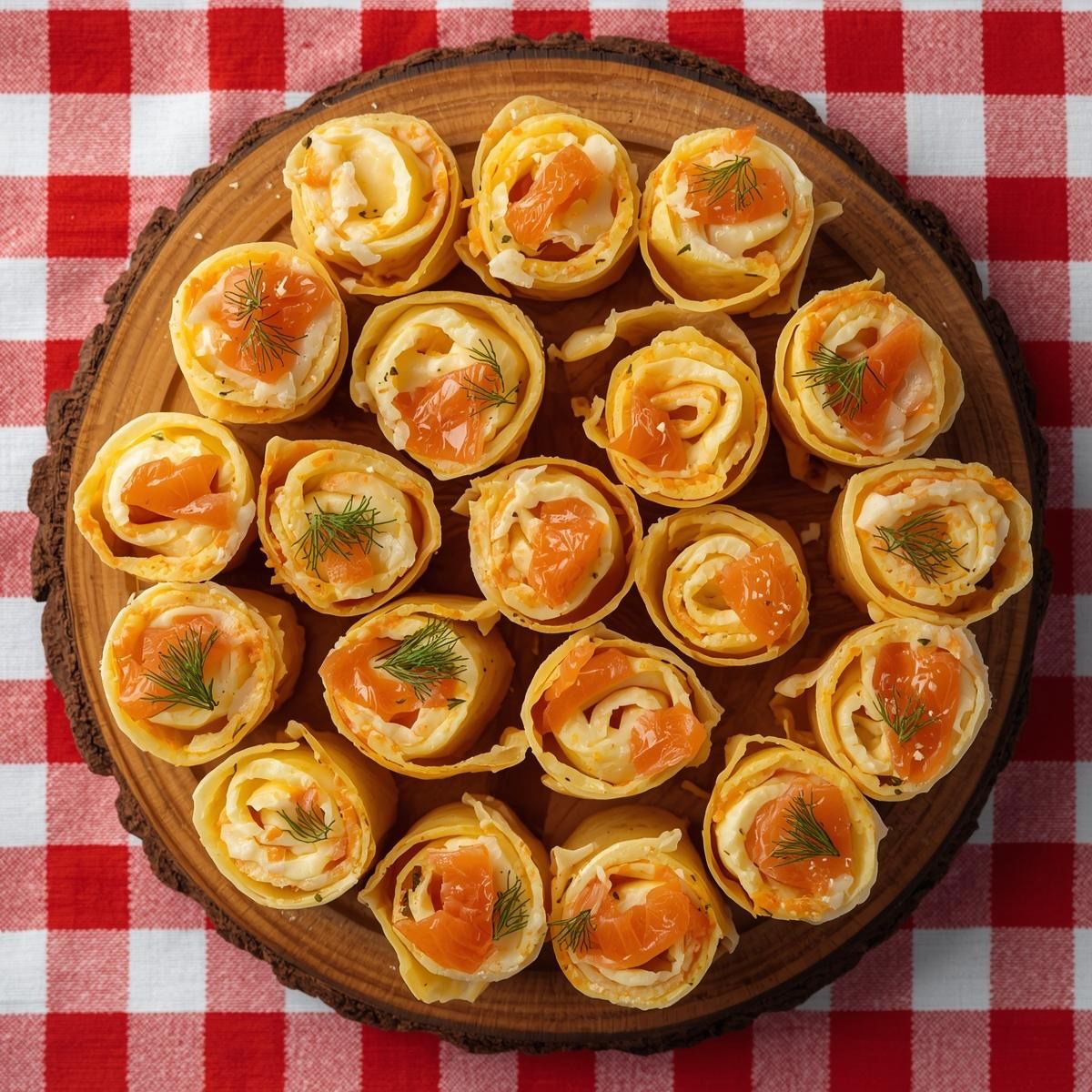 Lachsröllchenspieß