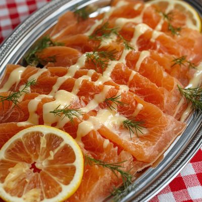 Räucherlachsplatte 8 Personen